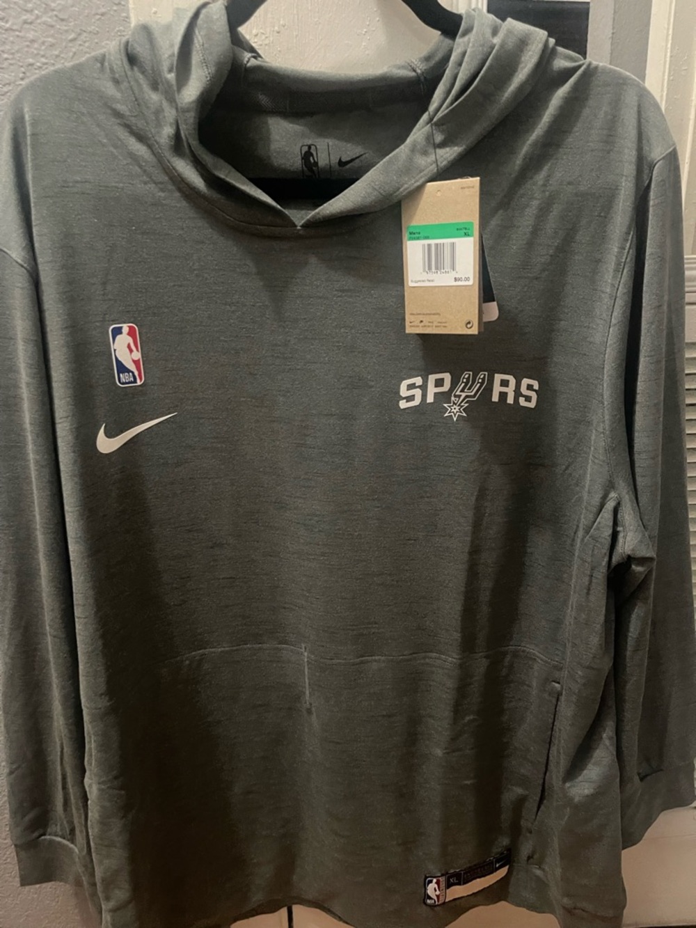 Nike Spurs Olive Green Lightweight Hoodie
